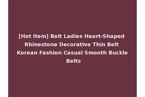 [Hot Item] Belt Ladies Heart-Shaped Rhinestone Decorative Thin Belt Korean Fashion Casual Smooth Buckle Belts