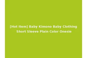 [Hot Item] Baby Kimono Baby Clothing Short Sleeve Plain Color Onesie