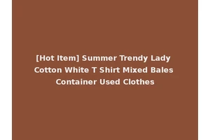 [Hot Item] Summer Trendy Lady Cotton White T Shirt Mixed Bales Container Used Clothes