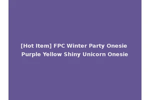 [Hot Item] FPC Winter Party Onesie Purple Yellow Shiny Unicorn Onesie