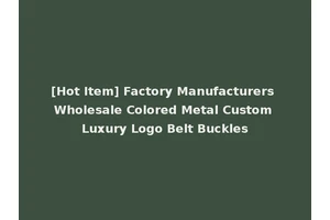 [Hot Item] Factory Manufacturers Wholesale Colored Metal Custom Luxury Logo Belt Buckles