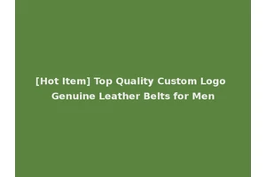 [Hot Item] Top Quality Custom Logo Genuine Leather Belts for Men