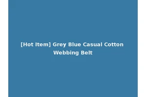 [Hot Item] Grey Blue Casual Cotton Webbing Belt