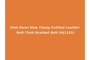 [Hot Item] New Cheap Knitted Leather Belt Cloth Braided Belt (HJ1101)