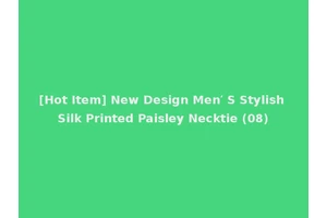 [Hot Item] New Design Men′ S Stylish Silk Printed Paisley Necktie (08)