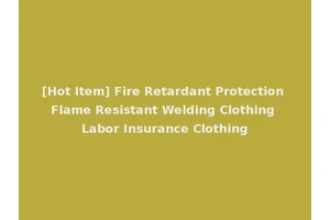 [Hot Item] Fire Retardant Protection Flame Resistant Welding Clothing Labor Insurance Clothing