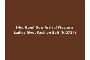 [Hot Item] New Arrival Western Ladies Rivet Fashion Belt (HJ2724)