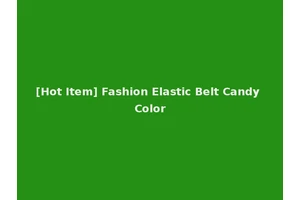 [Hot Item] Fashion Elastic Belt Candy Color
