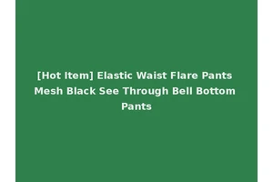 [Hot Item] Elastic Waist Flare Pants Mesh Black See Through Bell Bottom Pants