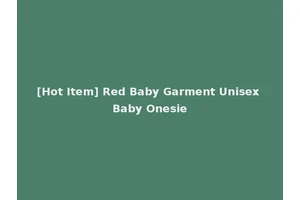 [Hot Item] Red Baby Garment Unisex Baby Onesie