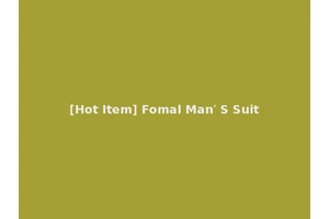 [Hot Item] Fomal Man′ S Suit