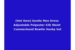 [Hot Item] Gentle Men Dress Adjustable Polyester Silk Waist Cummerbund Bowtie Hanky Set