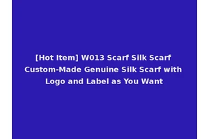 [Hot Item] W013 Scarf Silk Scarf Custom-Made Genuine Silk Scarf with Logo and Label as You Want