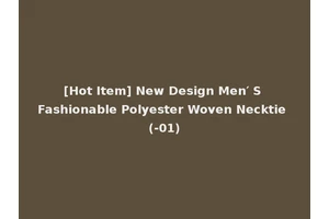 [Hot Item] New Design Men′ S Fashionable Polyester Woven Necktie (-01)