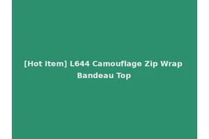 [Hot Item] L644 Camouflage Zip Wrap Bandeau Top