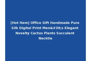 [Hot Item] Office Gift Handmade Pure Silk Digital Print Men's Elegant Novelty Cactus Plants Succulent Necktie