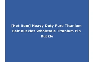 [Hot Item] Heavy Duty Pure Titanium Belt Buckles Wholesale Titanium Pin Buckle