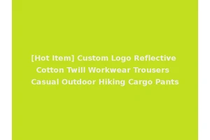 [Hot Item] Custom Logo Reflective Cotton Twill Workwear Trousers Casual Outdoor Hiking Cargo Pants