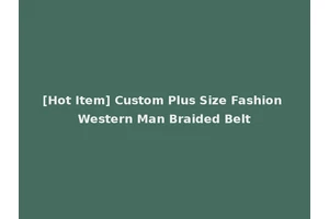 [Hot Item] Custom Plus Size Fashion Western Man Braided Belt