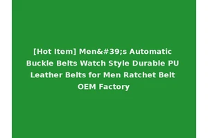 [Hot Item] Men's Automatic Buckle Belts Watch Style Durable PU Leather Belts for Men Ratchet Belt OEM Factory
