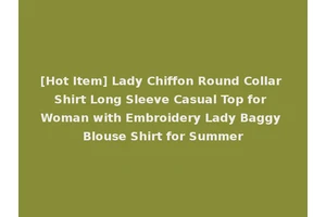 [Hot Item] Lady Chiffon Round Collar Shirt Long Sleeve Casual Top for Woman with Embroidery Lady Baggy Blouse Shirt for Summer
