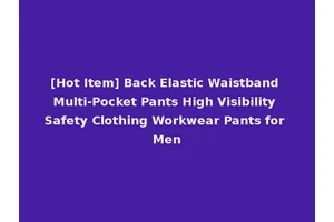 [Hot Item] Back Elastic Waistband Multi-Pocket Pants High Visibility Safety Clothing Workwear Pants for Men