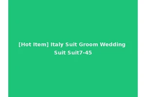 [Hot Item] Italy Suit Groom Wedding Suit Suit7-45