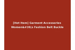 [Hot Item] Garment Accessories Women's Fashion Belt Buckle