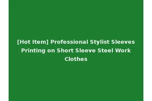 [Hot Item] Professional Stylist Sleeves Printing on Short Sleeve Steel Work Clothes