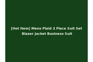 [Hot Item] Mens Plaid 2 Piece Suit Set Blazer Jacket Business Suit