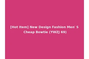 [Hot Item] New Design Fashion Men′ S Cheap Bowtie (YWZJ 69)