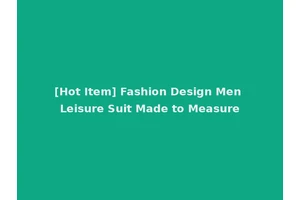 [Hot Item] Fashion Design Men Leisure Suit Made to Measure