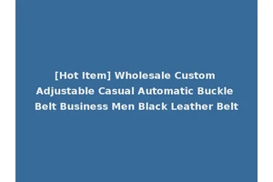 [Hot Item] Wholesale Custom Adjustable Casual Automatic Buckle Belt Business Men Black Leather Belt