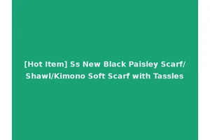 [Hot Item] Ss New Black Paisley Scarf/Shawl/Kimono Soft Scarf with Tassles