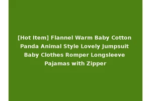 [Hot Item] Flannel Warm Baby Cotton Panda Animal Style Lovely Jumpsuit Baby Clothes Romper Longsleeve Pajamas with Zipper