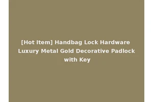 [Hot Item] Handbag Lock Hardware Luxury Metal Gold Decorative Padlock with Key