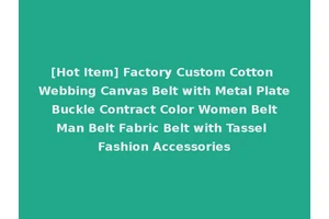 [Hot Item] Factory Custom Cotton Webbing Canvas Belt with Metal Plate Buckle Contract Color Women Belt Man Belt Fabric Belt with Tassel Fashion Accessories