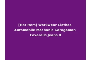 [Hot Item] Workwear Clothes Automobile Mechanic Garageman Coveralls Jeans B