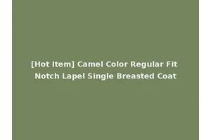 [Hot Item] Camel Color Regular Fit Notch Lapel Single Breasted Coat