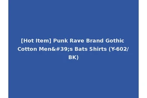 [Hot Item] Punk Rave Brand Gothic Cotton Men's Bats Shirts (Y-602/BK)