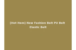 [Hot Item] New Fashion Belt PU Belt Elastic Belt