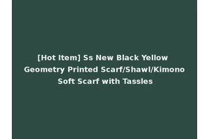 [Hot Item] Ss New Black Yellow Geometry Printed Scarf/Shawl/Kimono Soft Scarf with Tassles