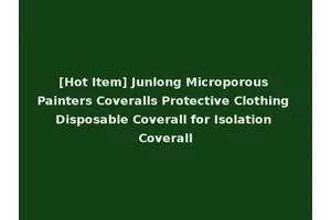 [Hot Item] Junlong Microporous Painters Coveralls Protective Clothing Disposable Coverall for Isolation Coverall