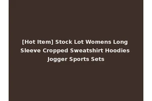[Hot Item] Stock Lot Womens Long Sleeve Cropped Sweatshirt Hoodies Jogger Sports Sets