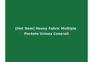 [Hot Item] Heavy Fabric Multiple Pockets Unisex Coverall