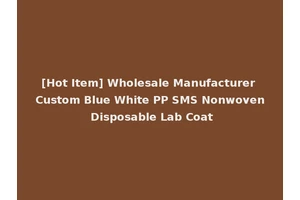 [Hot Item] Wholesale Manufacturer Custom Blue White PP SMS Nonwoven Disposable Lab Coat
