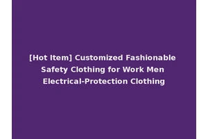 [Hot Item] Customized Fashionable Safety Clothing for Work Men Electrical-Protection Clothing