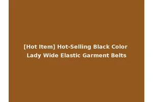 [Hot Item] Hot-Selling Black Color Lady Wide Elastic Garment Belts