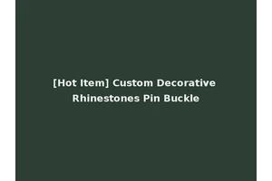 [Hot Item] Custom Decorative Rhinestones Pin Buckle