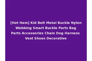 [Hot Item] Kid Belt Metal Buckle Nylon Webbing Smart Buckle Parts Bag Parts Accessories Chain Dog Harness Vest Shoes Decorative